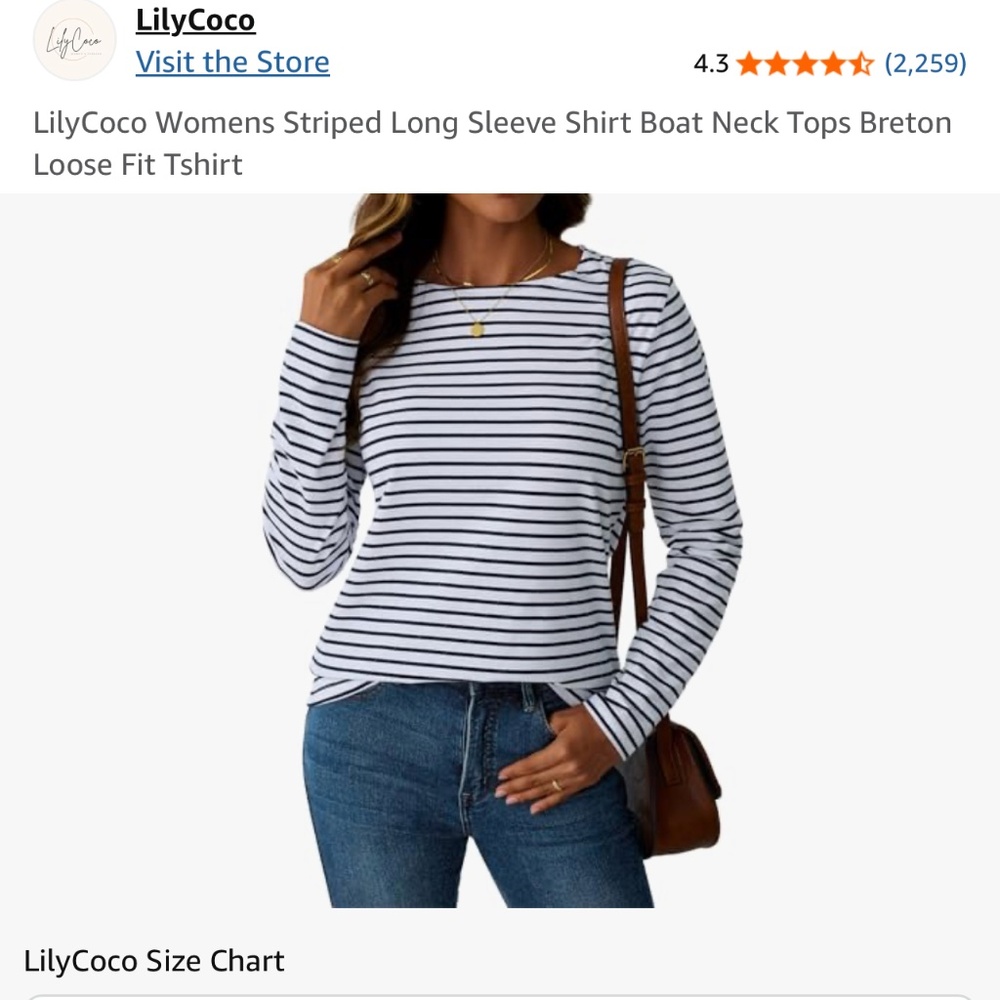 Black & White French/Breton inspired  long sleeve Tshirt